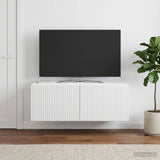 Wall-Mounted TV Cabinet White 78.5 x 41 x 30 cm Engineered Wood - Top-Down View