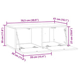 Wall-Mounted TV Cabinet White 78.5 x 41 x 30 cm Engineered Wood