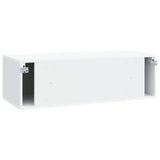 Wall-Mounted TV Cabinet White 98 x 41 x 30 cm Engineered Wood - Low Angle