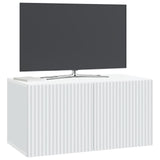 Wall-Mounted TV Cabinet White 59.5 x 31 x 30 cm Engineered Wood - Side View