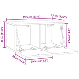 Wall-Mounted TV Cabinet White 59.5 x 31 x 30 cm Engineered Wood