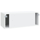 Wall-Mounted TV Cabinet White 78.5 x 31 x 30 cm Engineered Wood - Low Angle