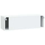 Wall-Mounted TV Cabinet White 98 x 31 x 30 cm Engineered Wood - Low Angle