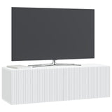 Wall-Mounted TV Cabinet White 98 x 31 x 30 cm Engineered Wood - Side View