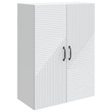 Wall-Mounted Cabinet White 66 x 34.5 x 90 cm Engineered Wood - Front View