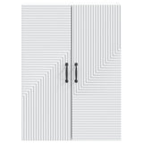 Wall-Mounted Cabinet White 66 x 34.5 x 90 cm Engineered Wood - Top-Down View