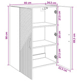 Wall-Mounted Cabinet White 66 x 34.5 x 90 cm Engineered Wood - Low Angle