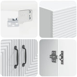Wall-Mounted Cabinet White 59 x 31 x 60 cm Engineered Wood - Close-Up Angle