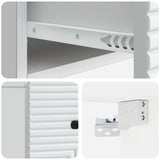 Wall-Mounted Bedside Cabinet White 34.5 x 33 x 20 cm - Low Angle