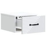 Wall-Mounted Bedside Cabinet White 34.5 x 33 x 20 cm - Top-Down View