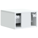 Wall-Mounted Bedside Cabinet White 34.5 x 33 x 20 cm - Close-Up Angle