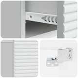 Wall-Mounted Bedside Cabinet White 49 x 34.5 x 20 cm - Low Angle