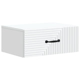 Wall-Mounted Bedside Cabinet White 49 x 34.5 x 20 cm