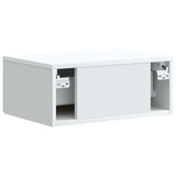 Wall-Mounted Bedside Cabinet White 49 x 34.5 x 20 cm