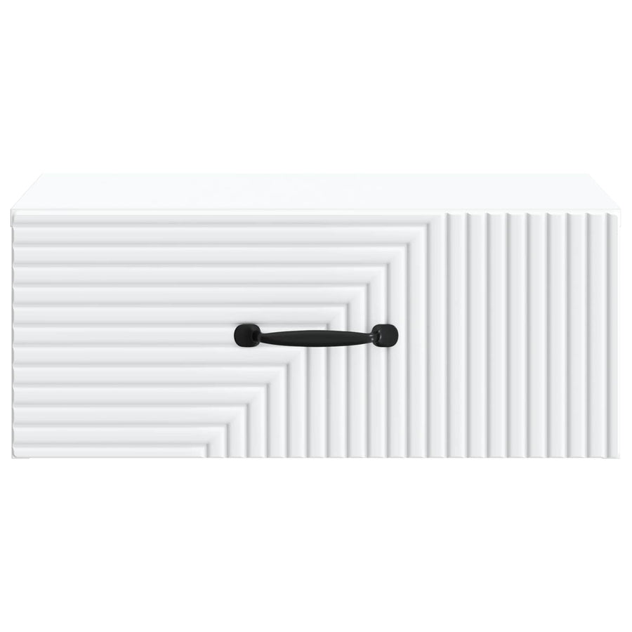 Wall-Mounted Bedside Cabinet White 49 x 34.5 x 20 cm