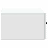 Wall-Mounted Bedside Cabinet White 49 x 34.5 x 20 cm - Rear View
