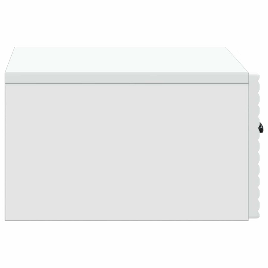 Wall-Mounted Bedside Cabinet White 49 x 34.5 x 20 cm