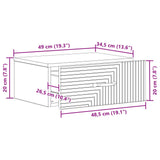 Wall-Mounted Bedside Cabinet White 49 x 34.5 x 20 cm - Extra Image