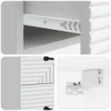 Wall-Mounted Bedside Cabinet White 34.5 x 33 x 40 cm - Low Angle
