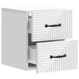 Wall-Mounted Bedside Cabinet White 34.5 x 33 x 40 cm - Top-Down View