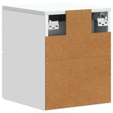 Wall-Mounted Bedside Cabinet White 34.5 x 33 x 40 cm - Close-Up Angle