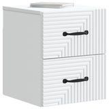 Wall-Mounted Bedside Cabinet White 34.5 x 33 x 40 cm