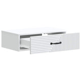 Wall-Mounted Side Table White 59 x 34.5 x 17 cm Engineered Wood - Top-Down View