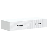 Wall-Mounted Side Table Wall-mounted White 87.5 x 34.5 x 17 cm - Front View