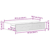 Wall-Mounted Side Table Wall-mounted White 87.5 x 34.5 x 17 cm