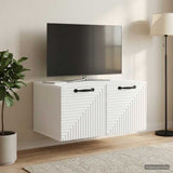 Wall-Mounted TV Cabinet White 59.5 x 41 x 30 cm Engineered Wood - Top-Down View