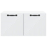 Wall-Mounted TV Cabinet White 59.5 x 41 x 30 cm Engineered Wood - Rear View