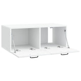 Wall-Mounted TV Cabinet White 78.5 x 41 x 30 cm Engineered Wood - 45-Degree Angle