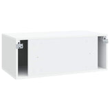 Wall-Mounted TV Cabinet White 78.5 x 41 x 30 cm Engineered Wood - Low Angle