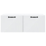 Wall-Mounted TV Cabinet White 78.5 x 41 x 30 cm Engineered Wood - Rear View