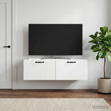 Wall-Mounted TV Cabinet White 98 x 41 x 30 cm Engineered Wood