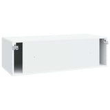 Wall-Mounted TV Cabinet White 98 x 41 x 30 cm Engineered Wood - Low Angle