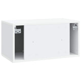 Wall-Mounted TV Cabinet White 59.5 x 31 x 30 cm Engineered Wood - Low Angle