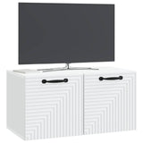 Wall-Mounted TV Cabinet White 59.5 x 31 x 30 cm Engineered Wood - Side View