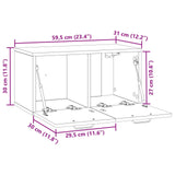 Wall-Mounted TV Cabinet White 59.5 x 31 x 30 cm Engineered Wood
