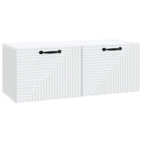 Wall-Mounted TV Cabinet White 78.5 x 31 x 30 cm Engineered Wood - Front View