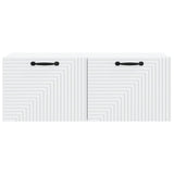 Wall-Mounted TV Cabinet White 78.5 x 31 x 30 cm Engineered Wood - Rear View