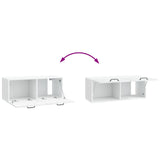 Wall-Mounted TV Cabinet White 78.5 x 31 x 30 cm Engineered Wood