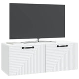 Wall-Mounted TV Cabinet White 78.5 x 31 x 30 cm Engineered Wood - Side View