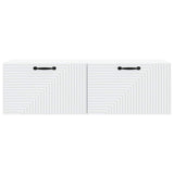 Wall-Mounted TV Cabinet White 98 x 31 x 30 cm Engineered Wood - Rear View