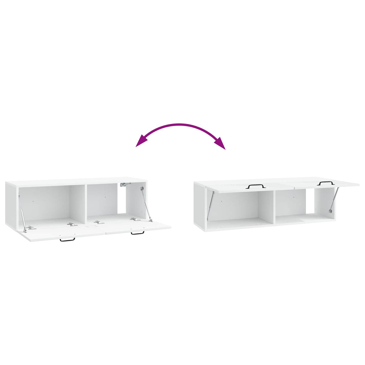 Wall-Mounted TV Cabinet White 98 x 31 x 30 cm Engineered Wood
