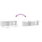 Wall-Mounted TV Cabinet White 98 x 31 x 30 cm Engineered Wood - Extra Image
