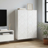 Wall-Mounted Cabinet White 66 x 34.5 x 90 cm Engineered Wood