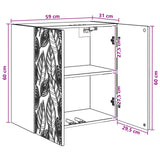 Wall-Mounted Cabinet White 59 x 31 x 60 cm Engineered Wood - Low Angle