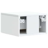 Wall-Mounted Side Table White 34.5 x 33 x 20 cm Engineered Wood - 45-Degree Angle
