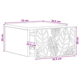 Wall-Mounted Side Table White 34.5 x 33 x 20 cm Engineered Wood
